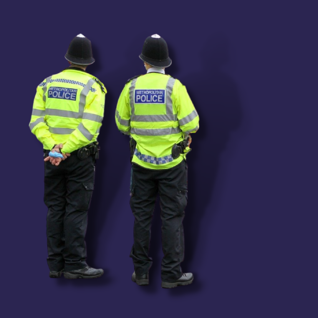 Two male police officers