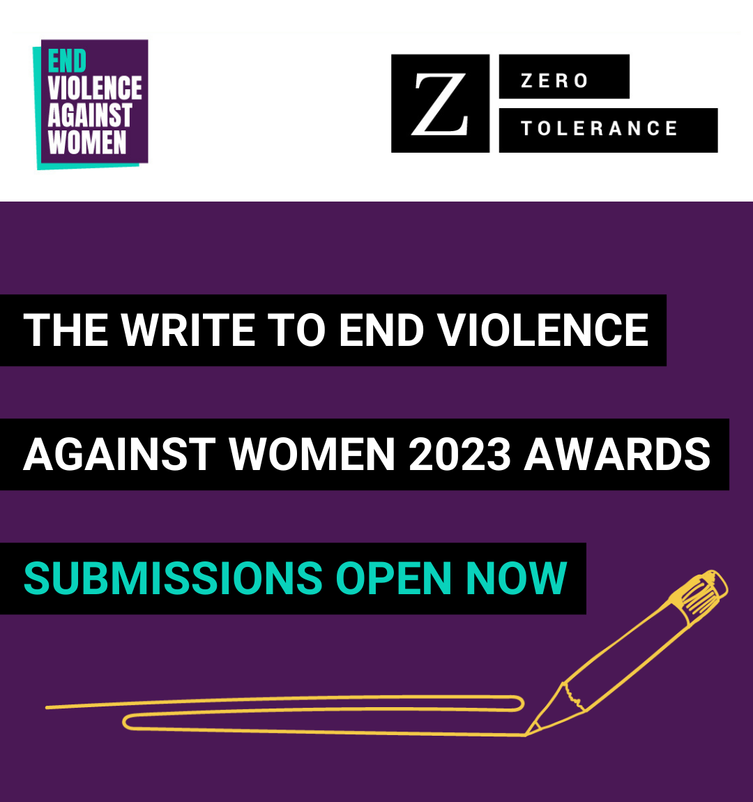 The Write to End Violence Against Women Awards - submissions open now!