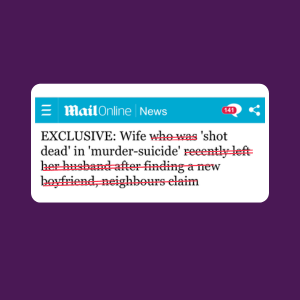 Fixed Daily Mail headline that now reads: Wife shot dead in murder-suicide
