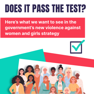 Does it pass the test? 5 Key Tests for the Violence Against Women and Girls Strategy. Illustrations of a diverse range of women