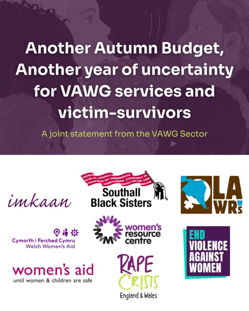 Another autumn budget, another year of uncertainty for VAWG services and victim-survivors